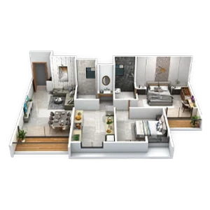 Swanandi Blossom Ravet 2 BHK Floor Plan Image