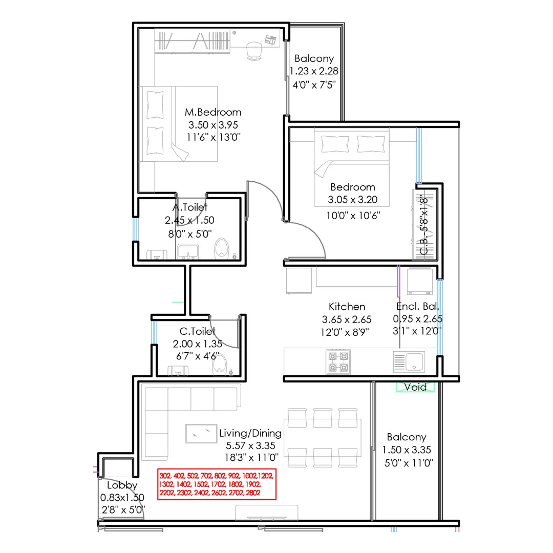 Swanandi Blossom Phase 1 Ravet 2BHK Image